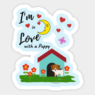 I'm in Love with a Puppy Sticker